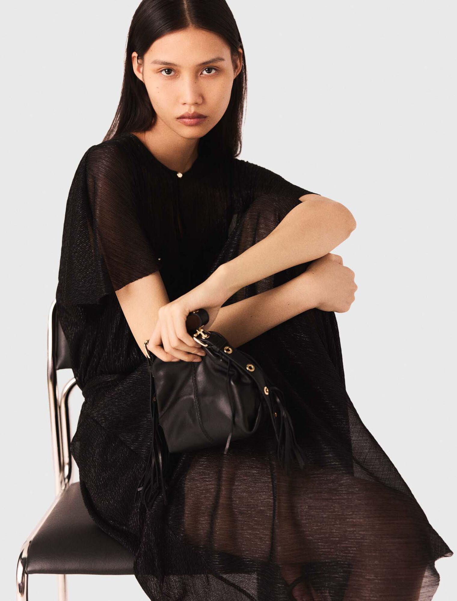 Robe longue métalisée