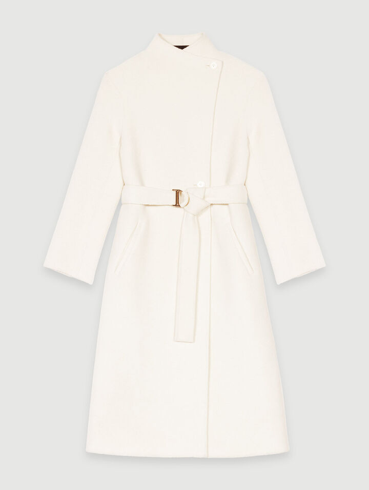 Manteau mi-long à nouer