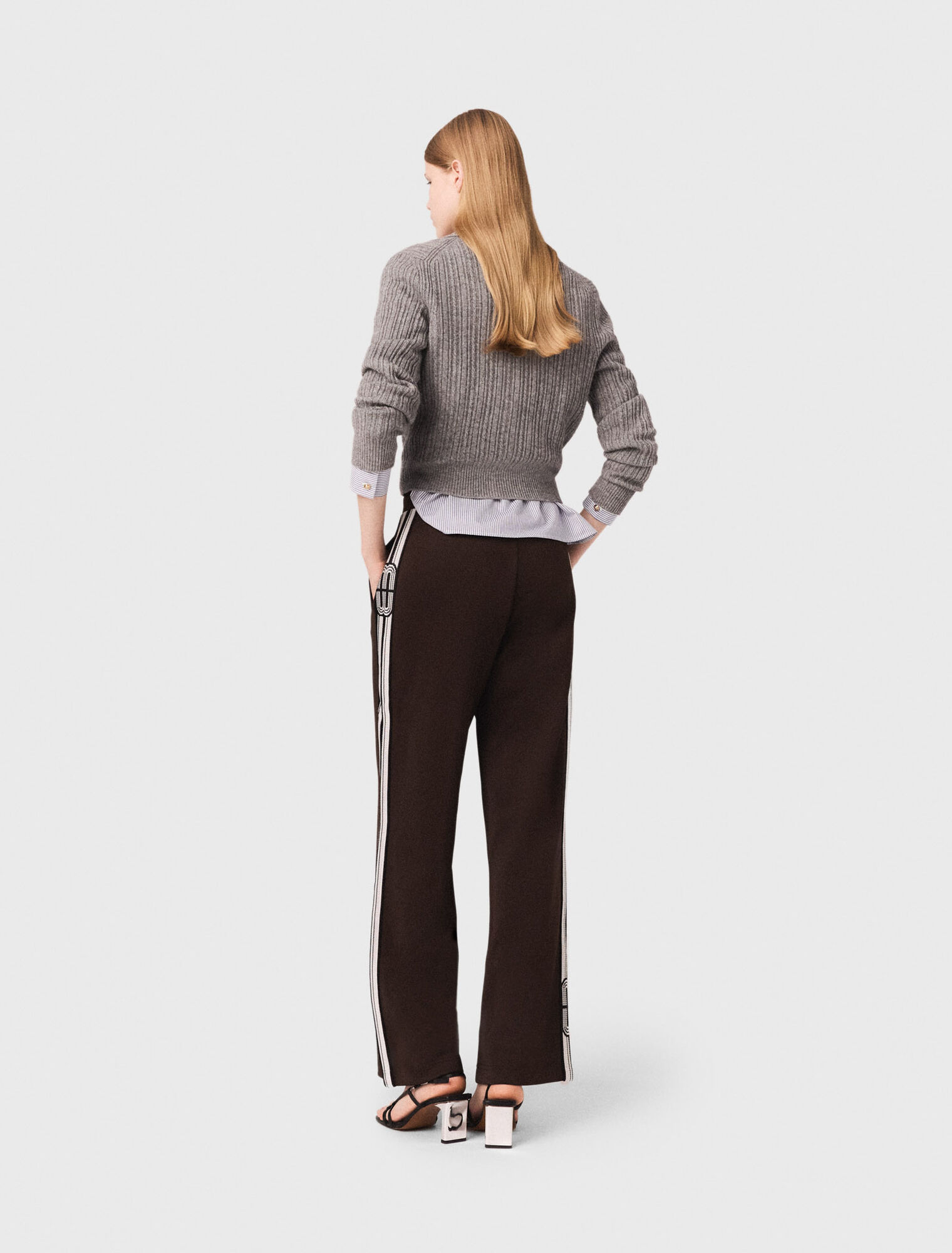 Pantalon avec bandes droites