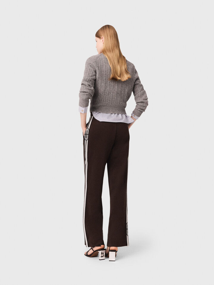 Pantalon avec bandes droites