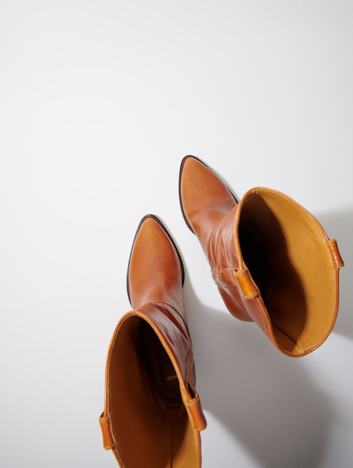 Bottes western en cuir