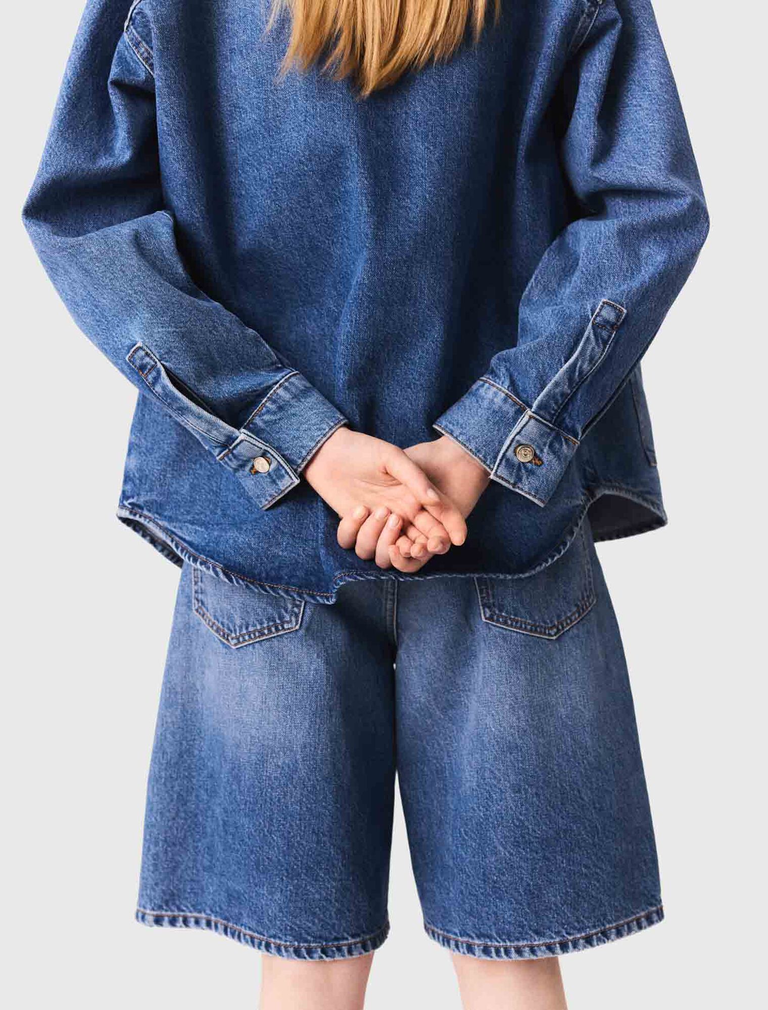 Veste en jean délavé