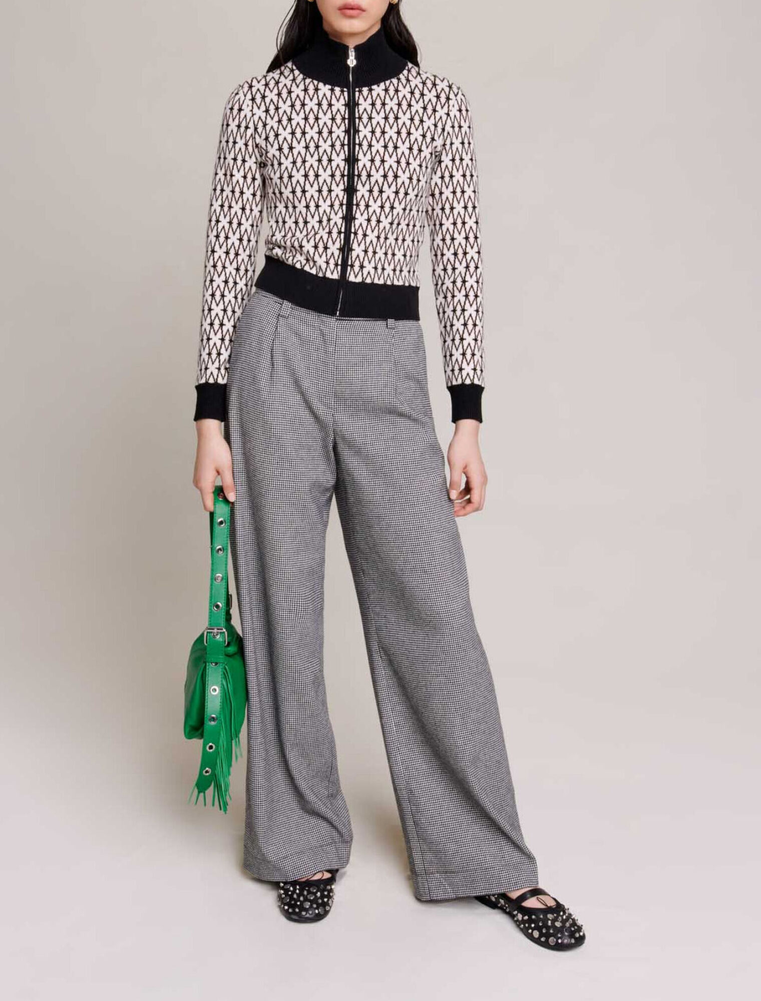 Cardigan en maille monogramme