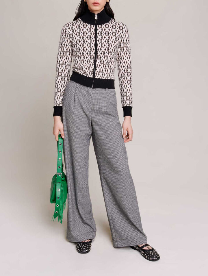 Cardigan en maille monogramme