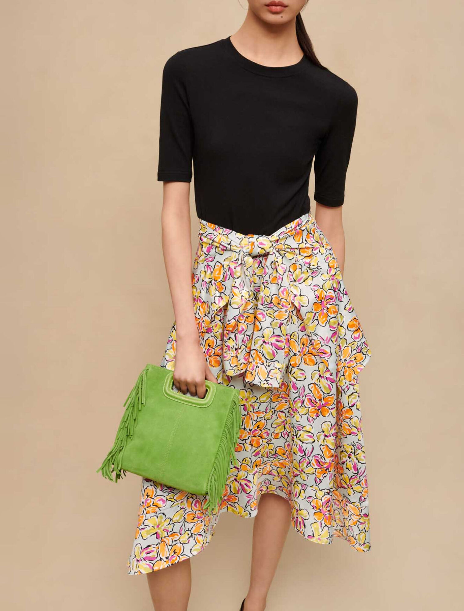 Robe nouée à imprimé fleuri