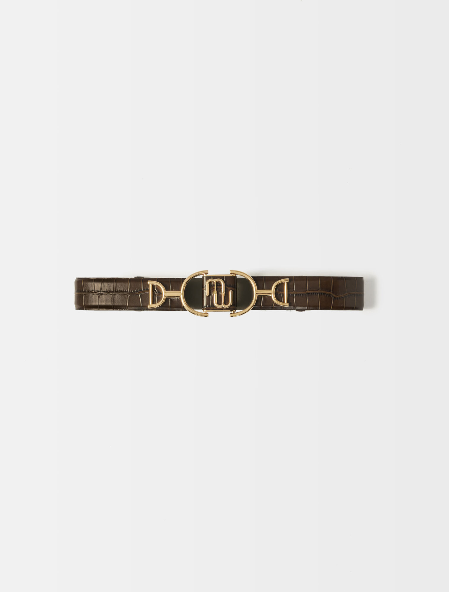 Ceinture en cuir double m Maje