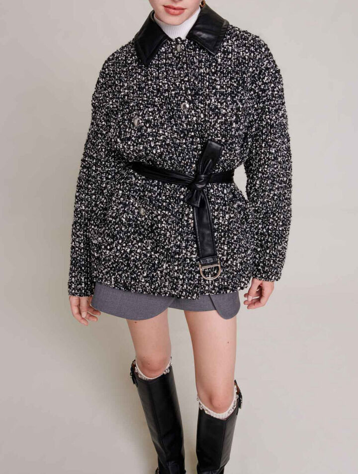 Manteau court en tweed