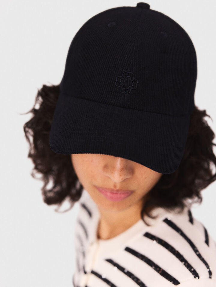 Casquette en velours côtelé