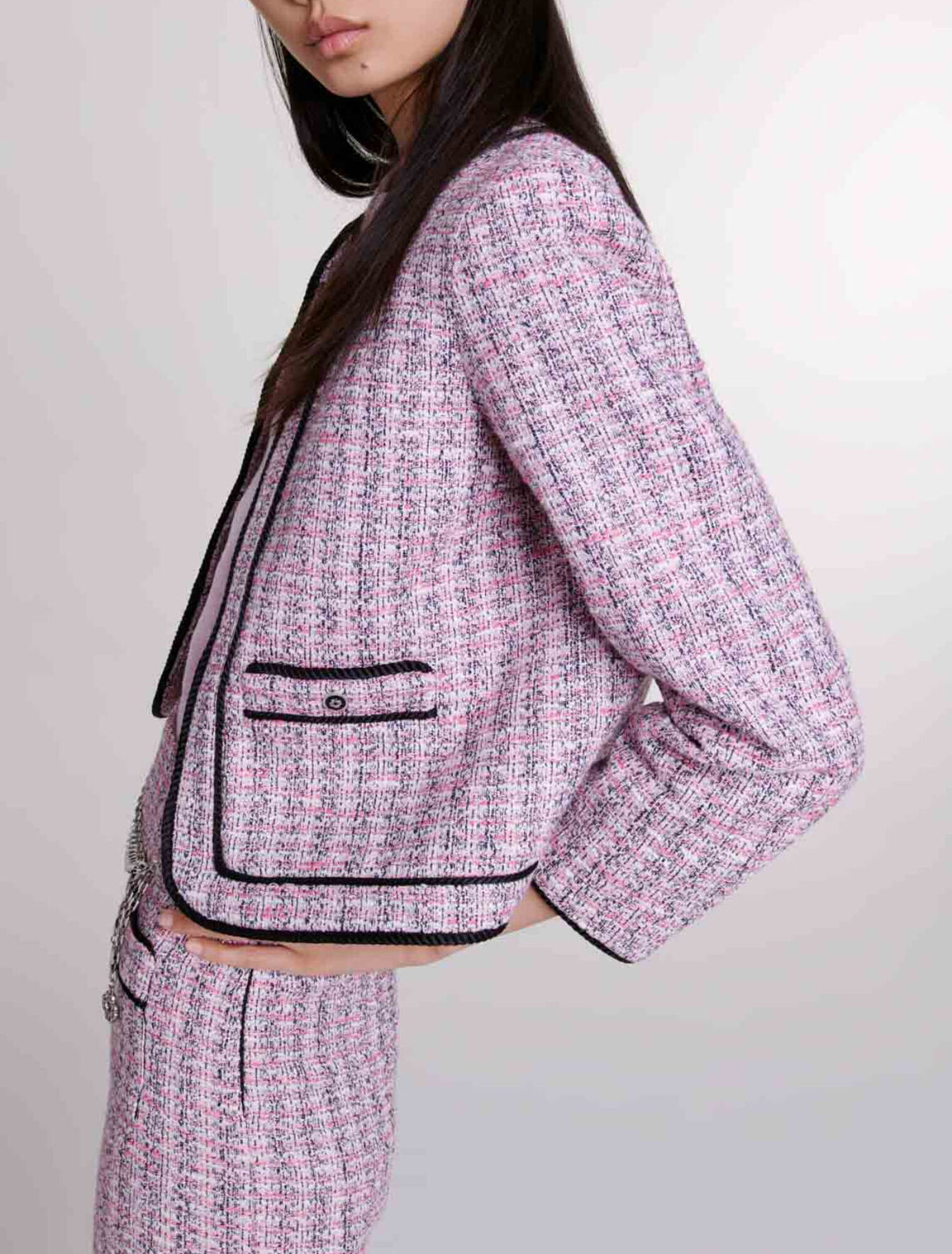 Veste courte en tweed