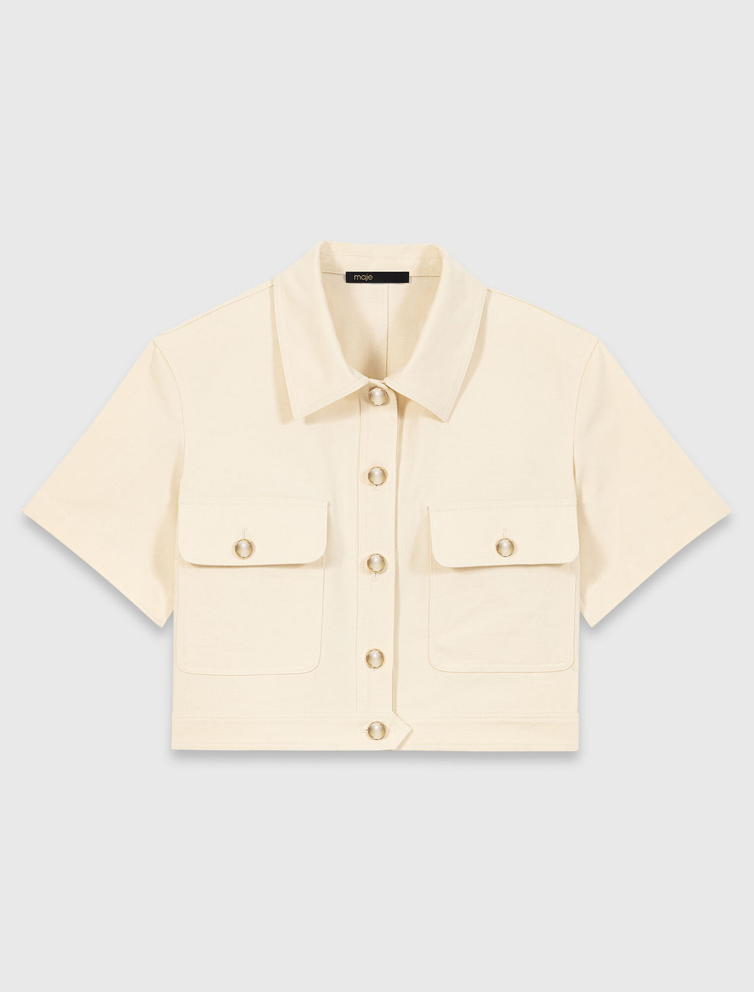 Veste courte &agrave; manches courtes