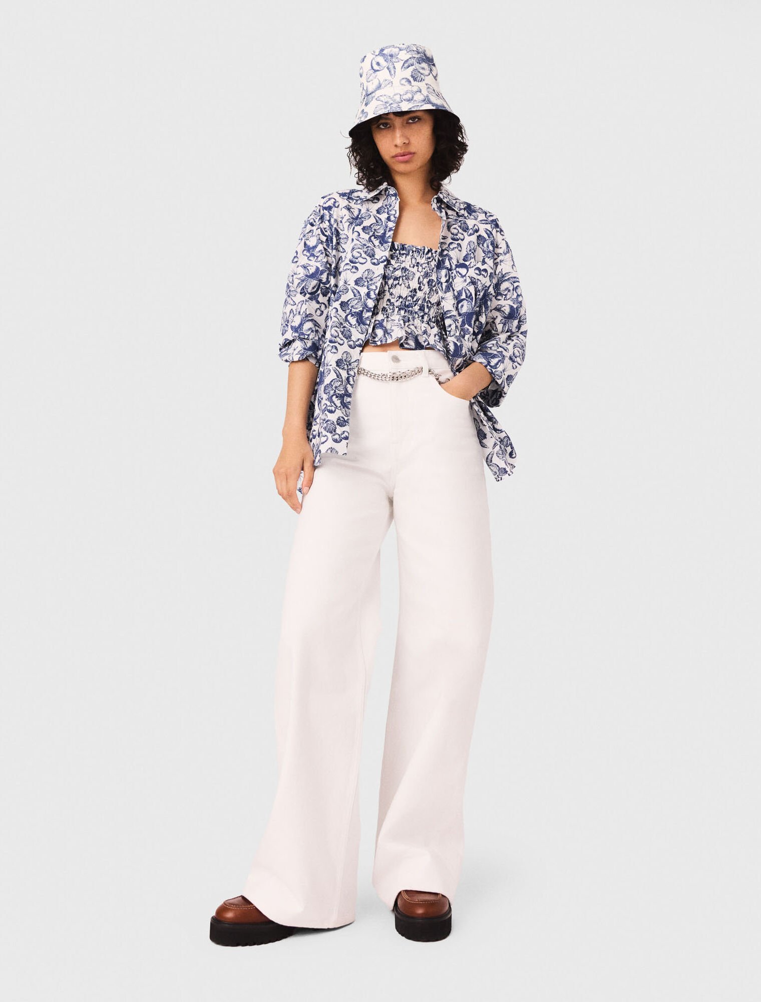 Jean large taille haute