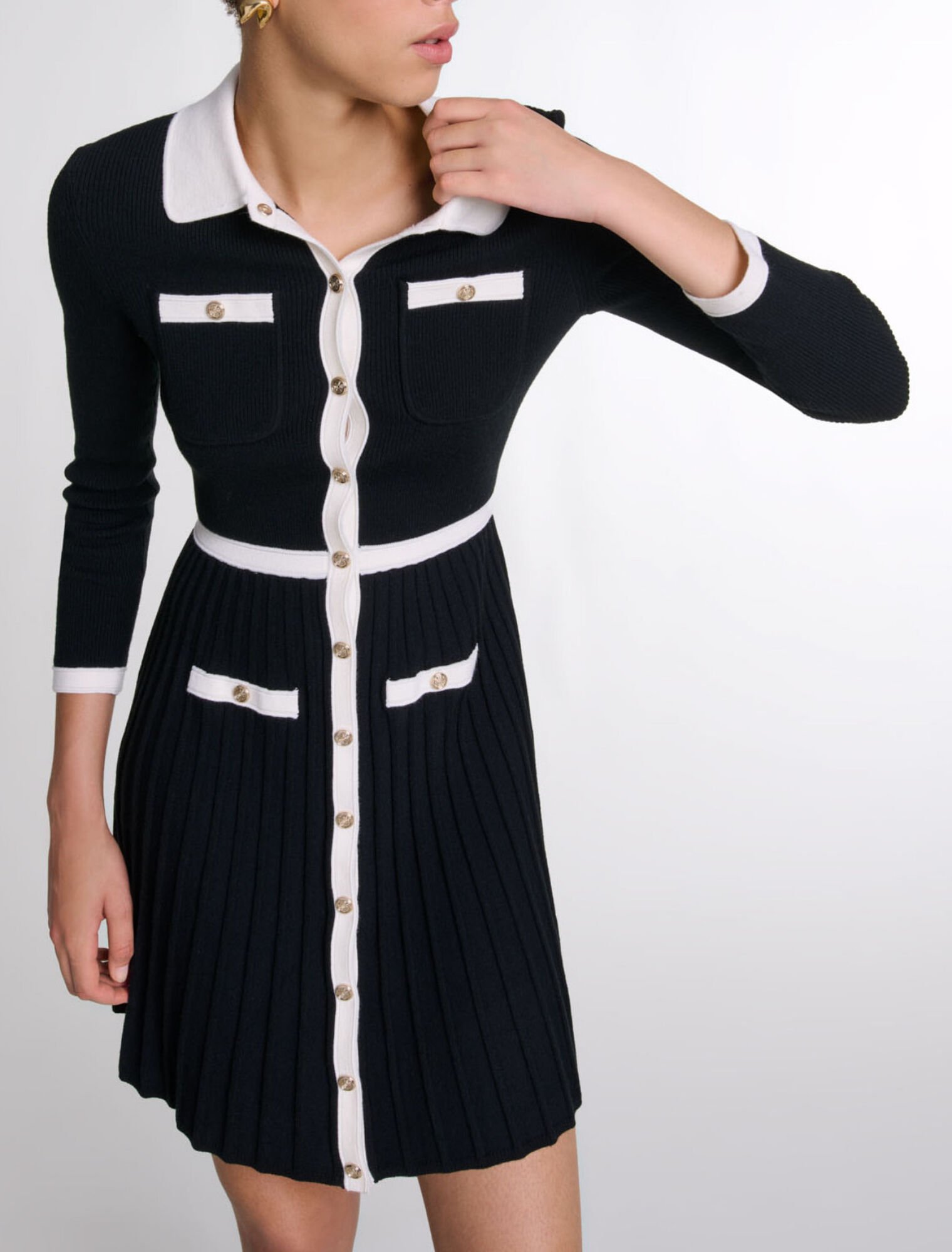 Robe courte en maille