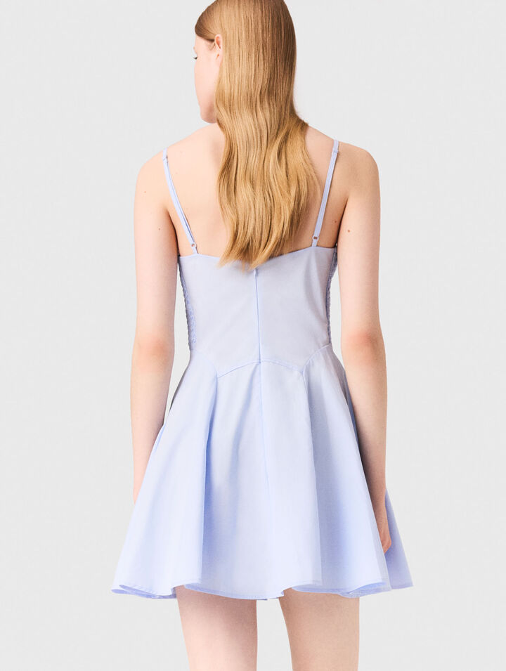 Robe babydoll court en coton