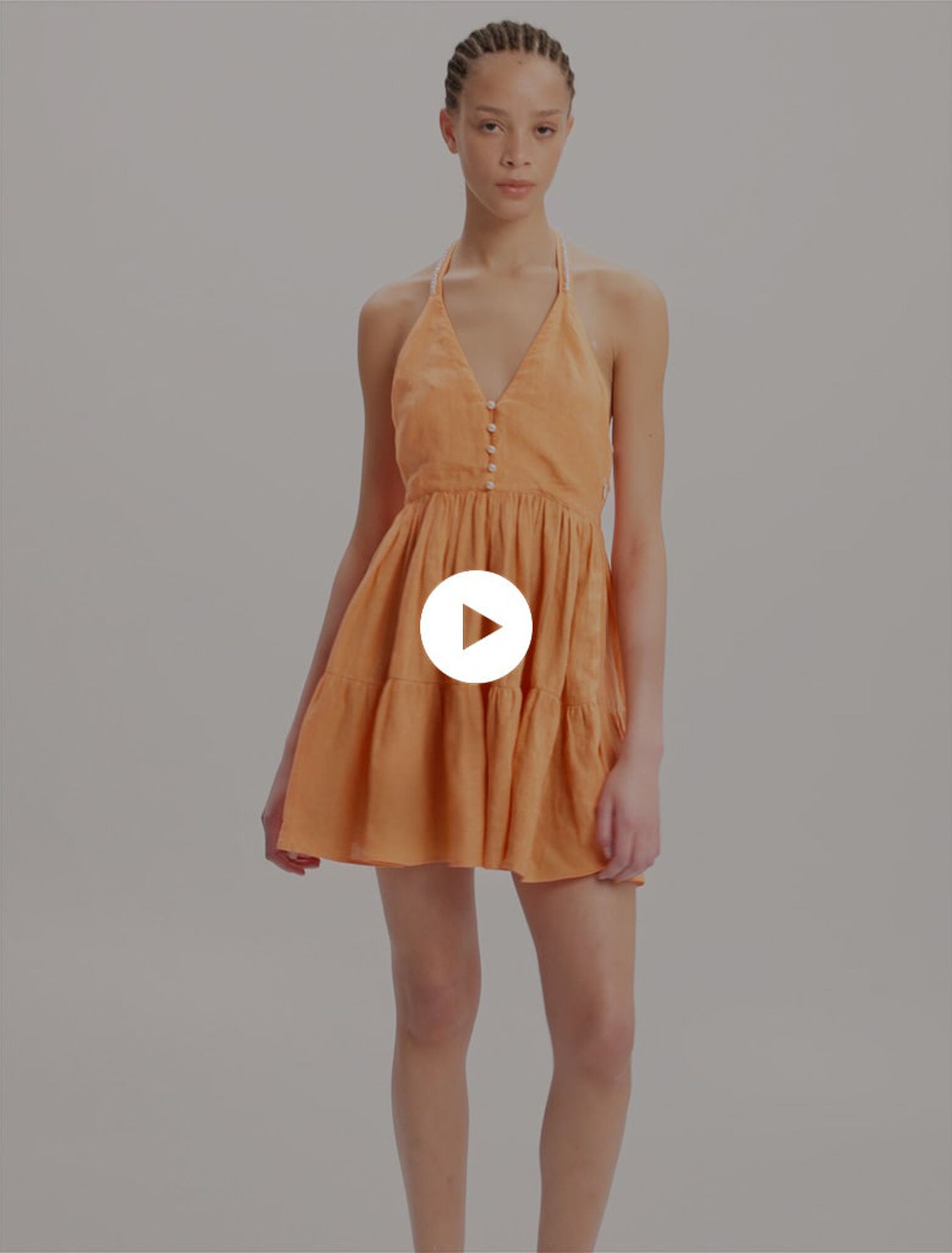 Robe courte en lin