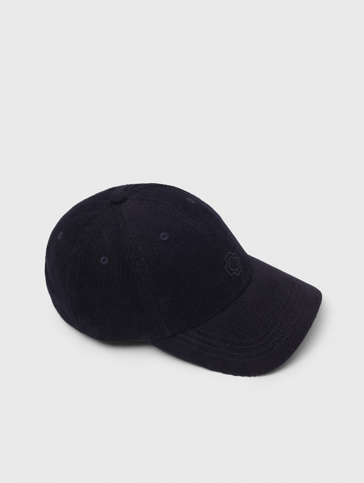 Casquette en velours côtelé