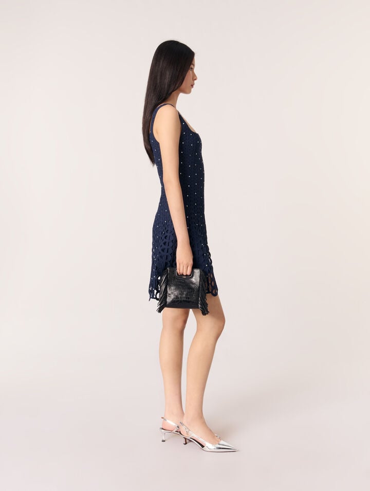 Sac M Mini en cuir effet croco