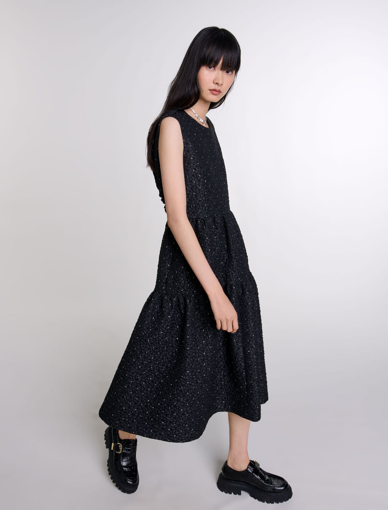 Robe longue strassée