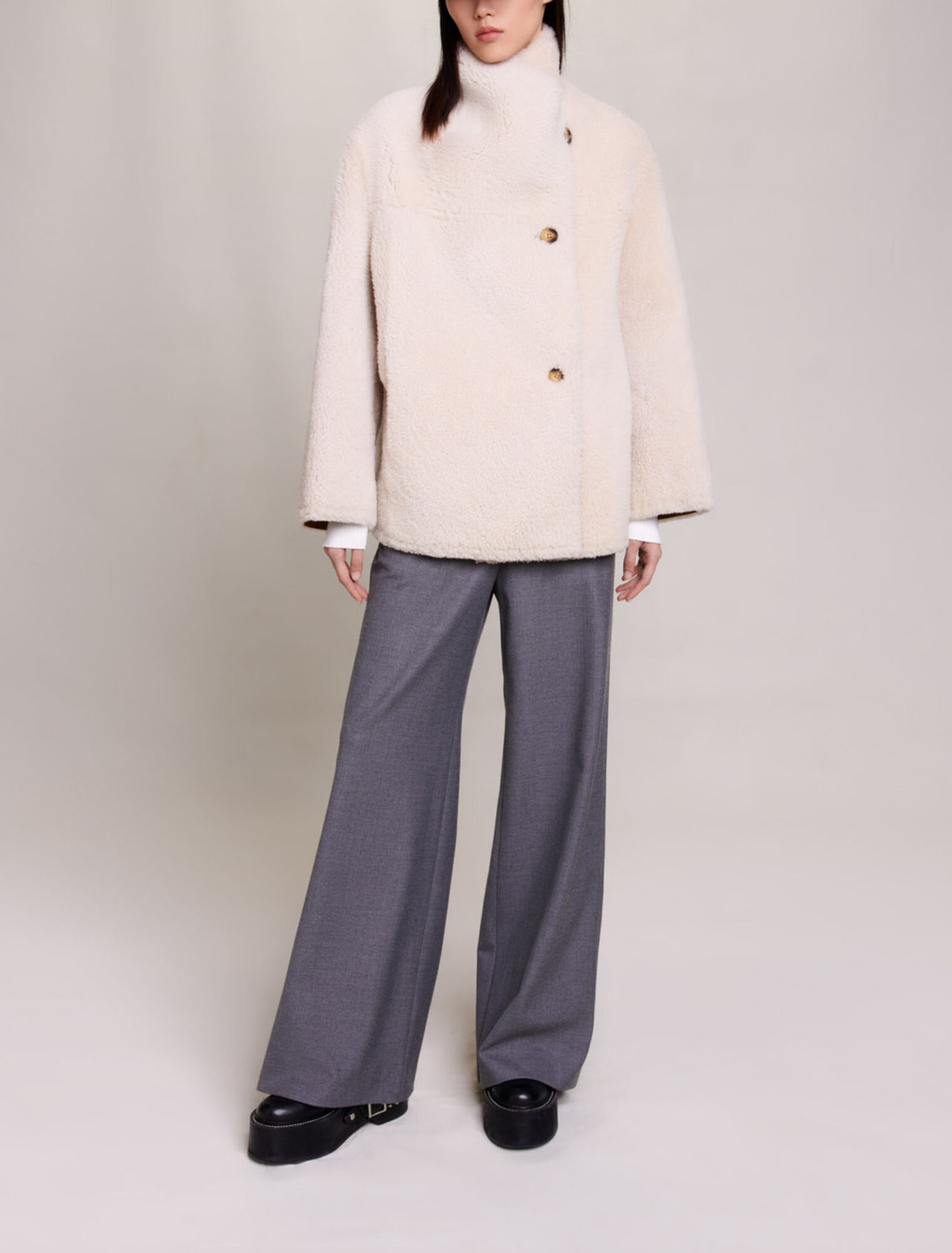 Manteau court réversible
