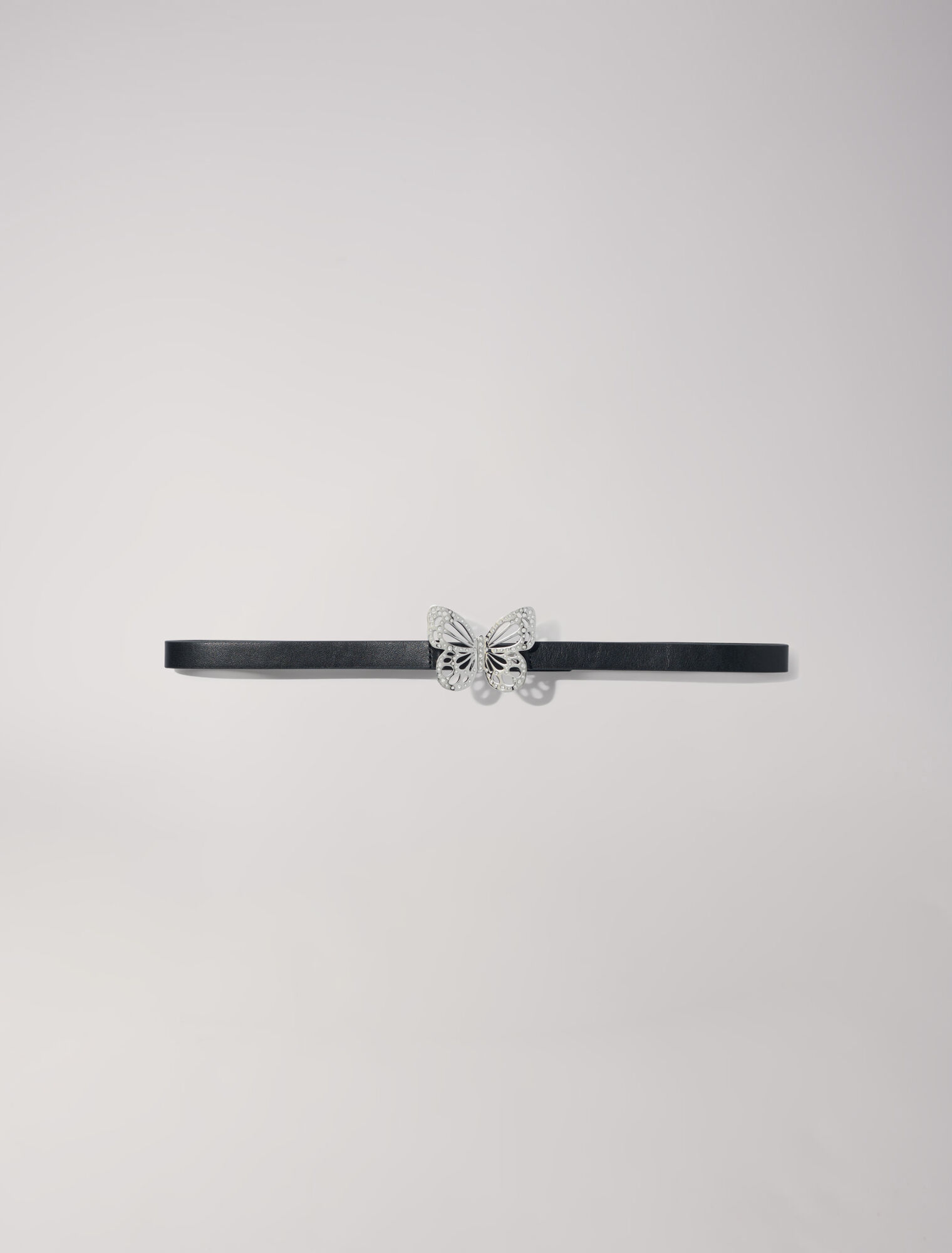 Ceinture fine papillon strassé