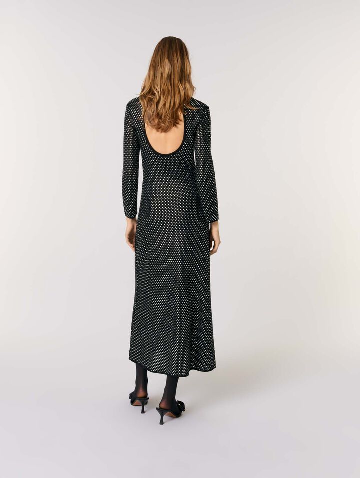 Robe longue à strass