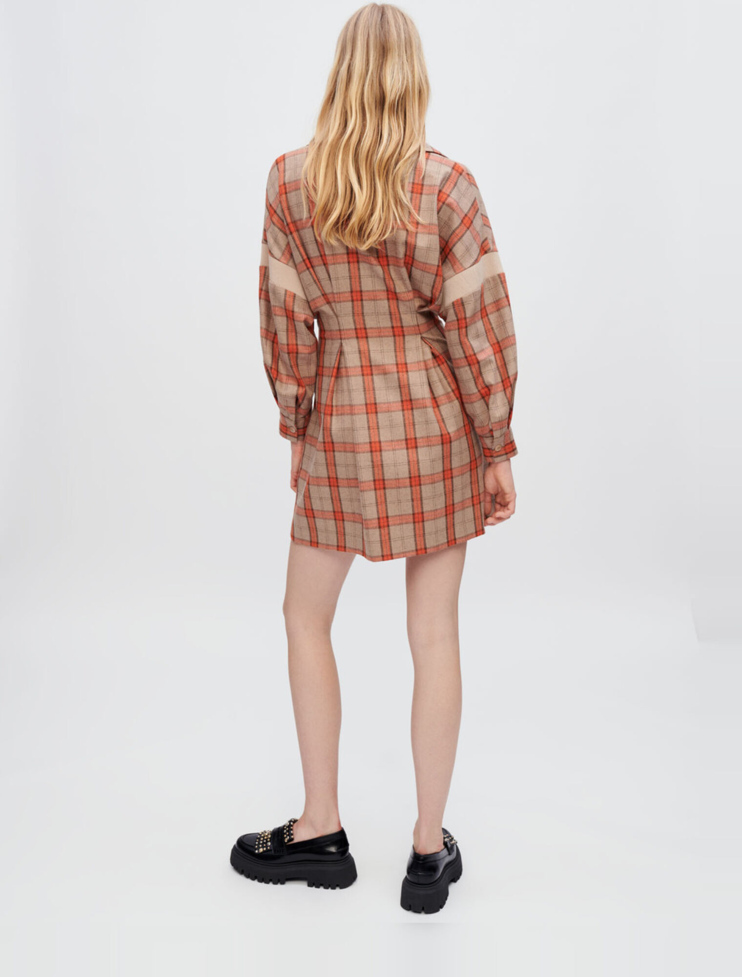 Robe chemise à carreaux