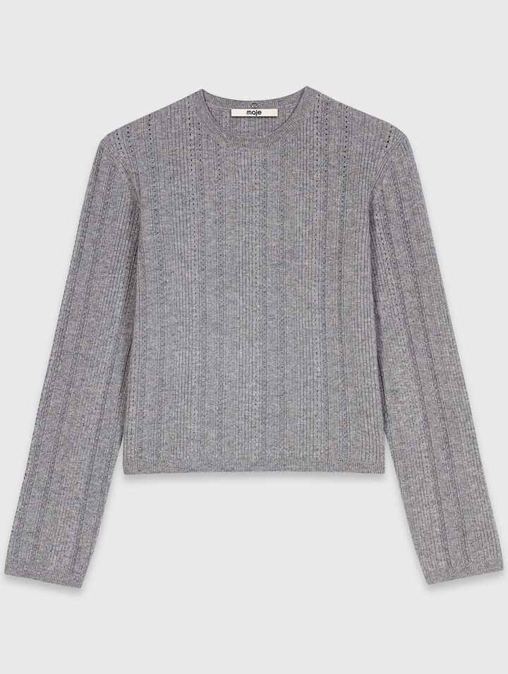 Pull avec col amovible en popeline