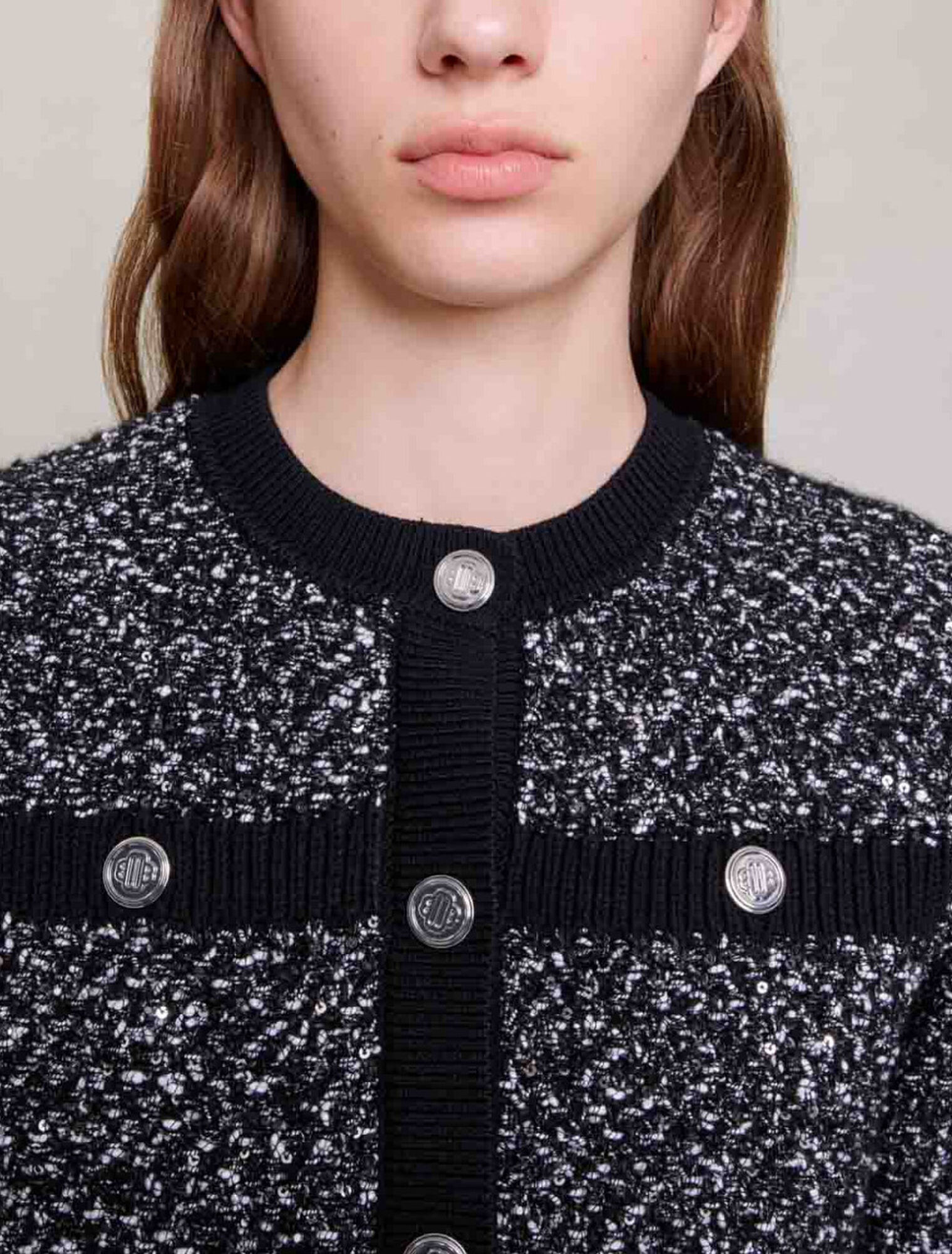 Cardigan court effet tweed