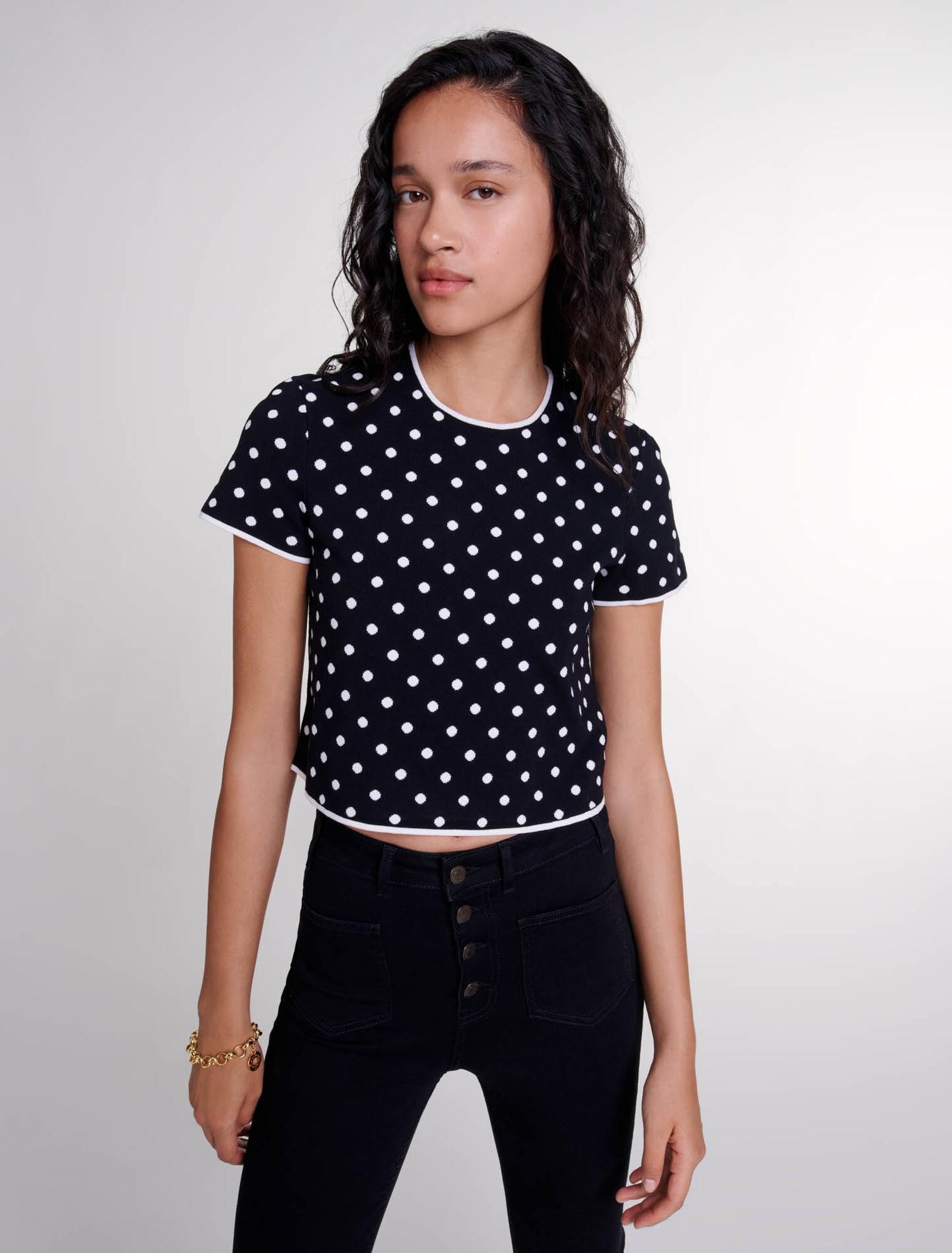 Top en maille jacquard 