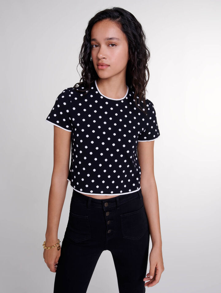 Top en maille jacquard 