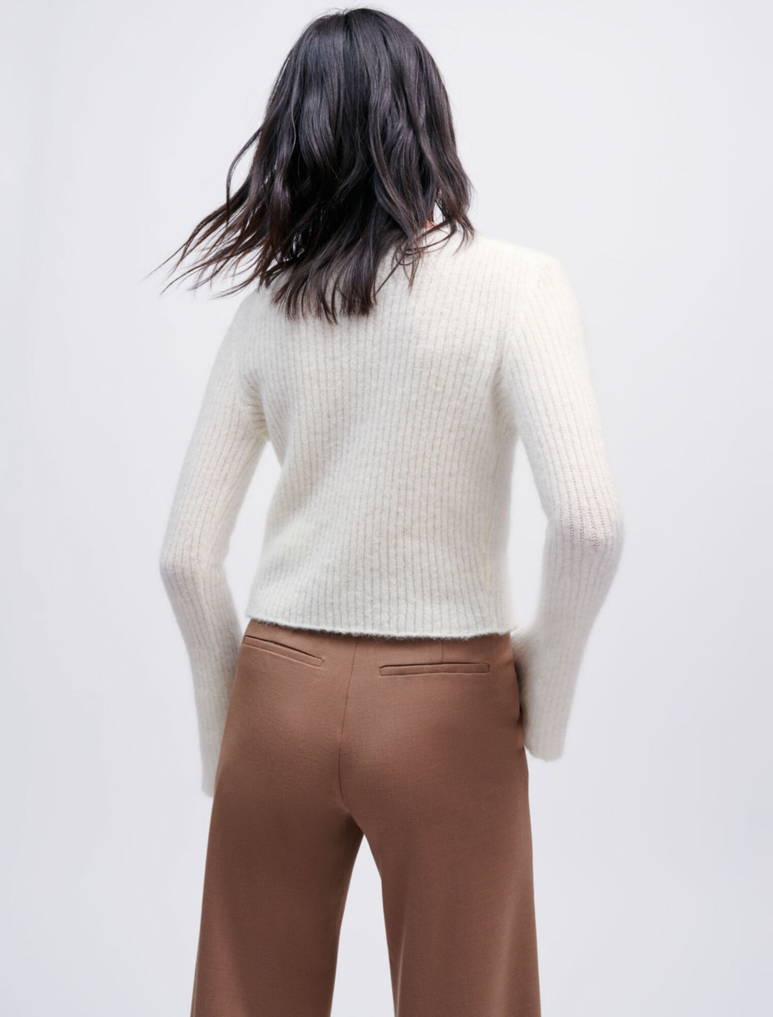 Cardigan en maille stretch à liens
