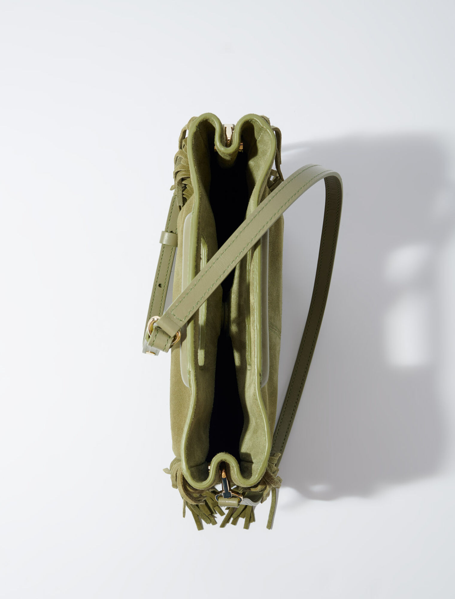 Sac M en cuir suède