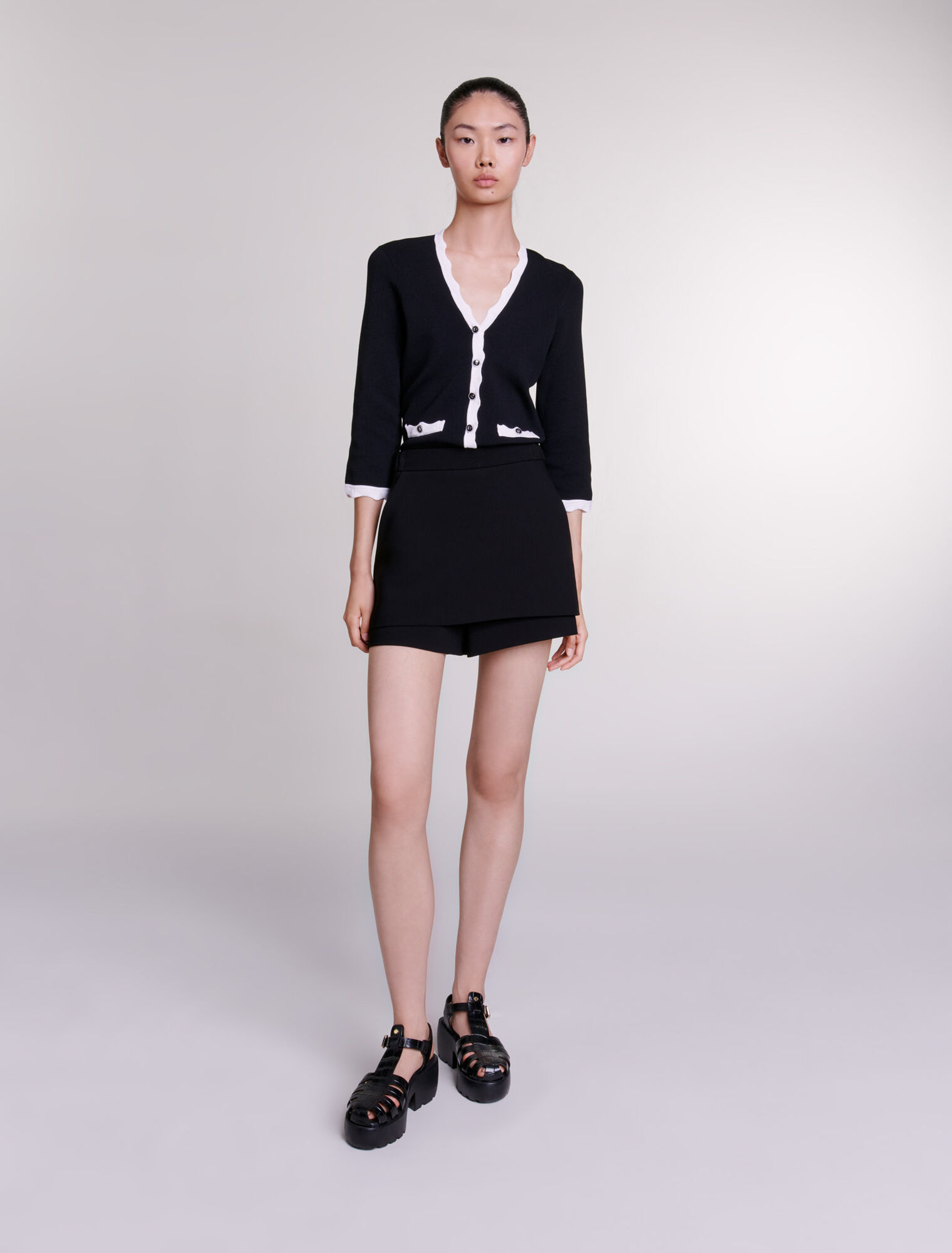 Cardigan bicolore