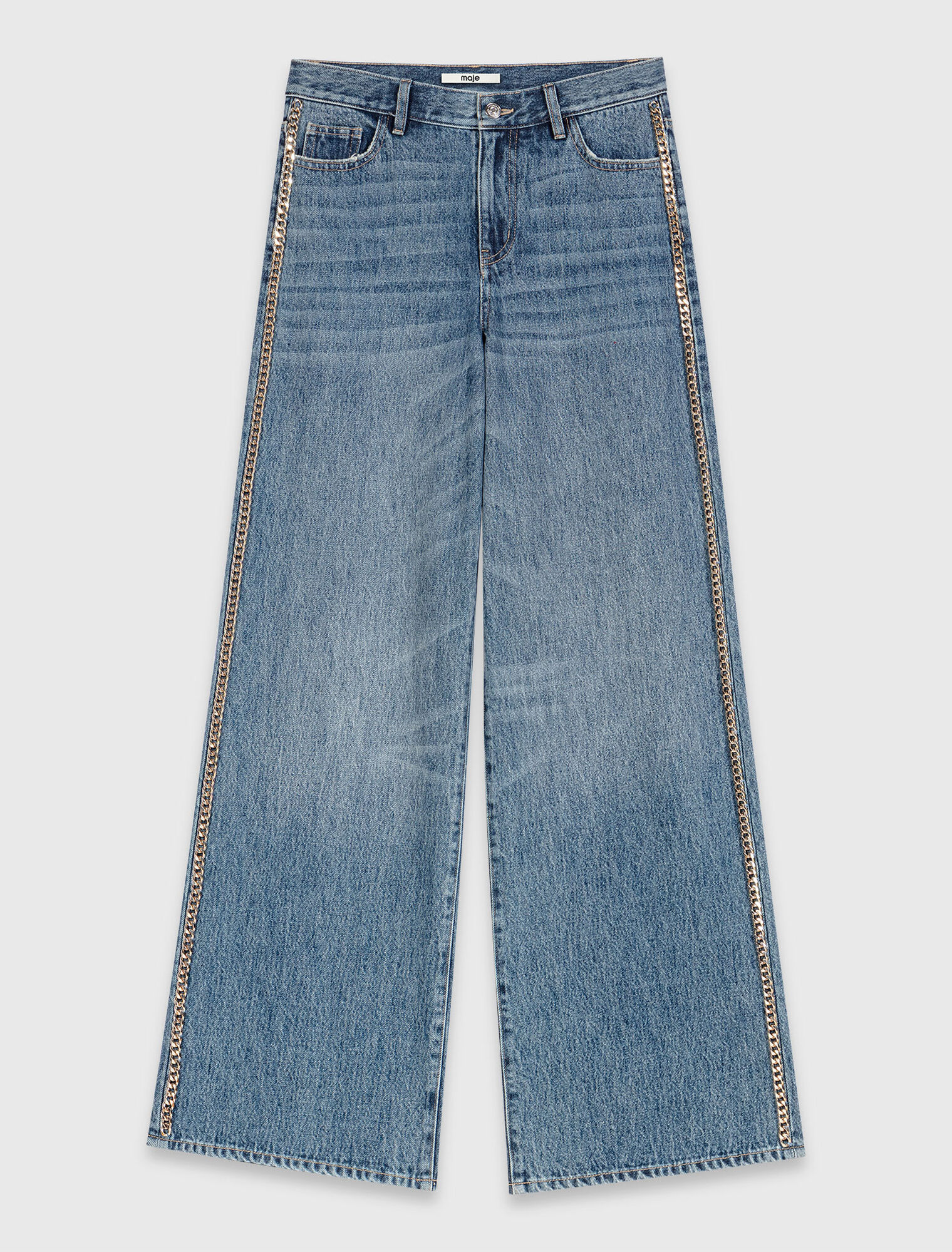 Jean large avec chaines