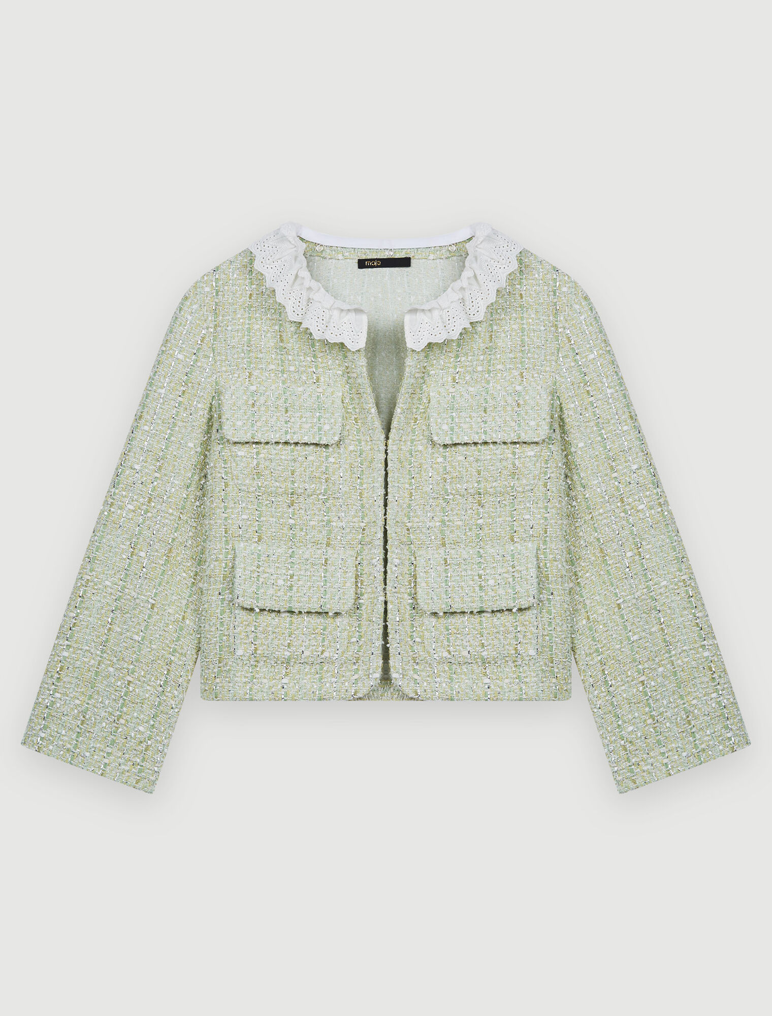Veste en tweed avec brillance