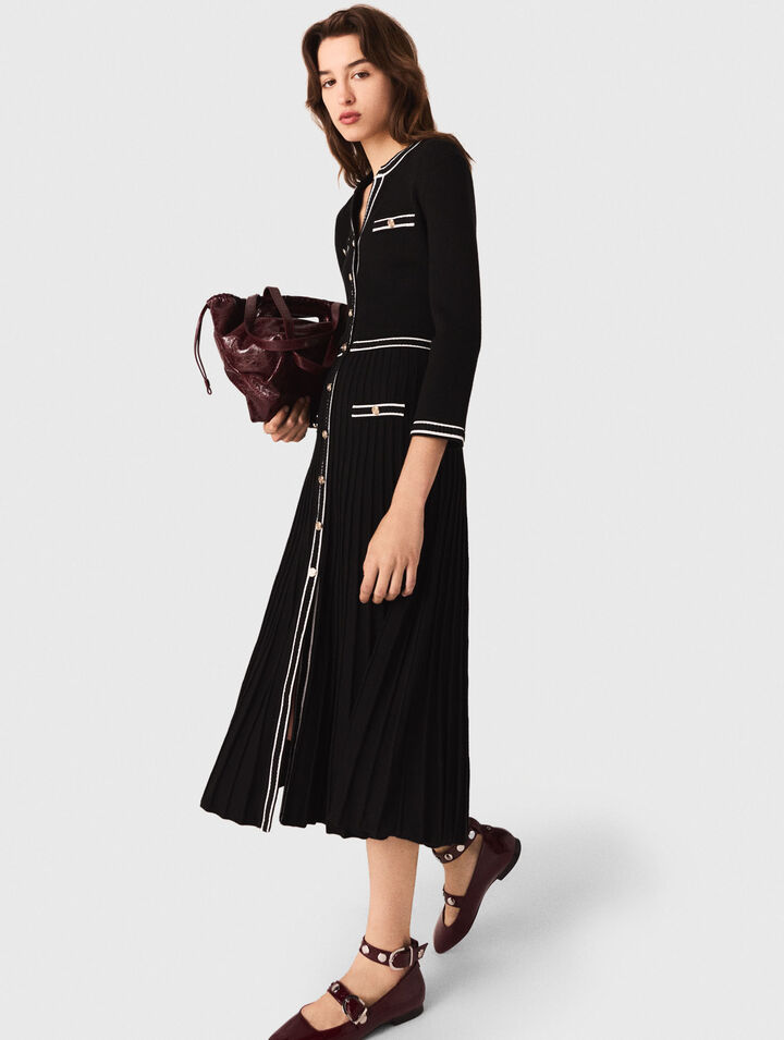 Robe mi-longue en maille