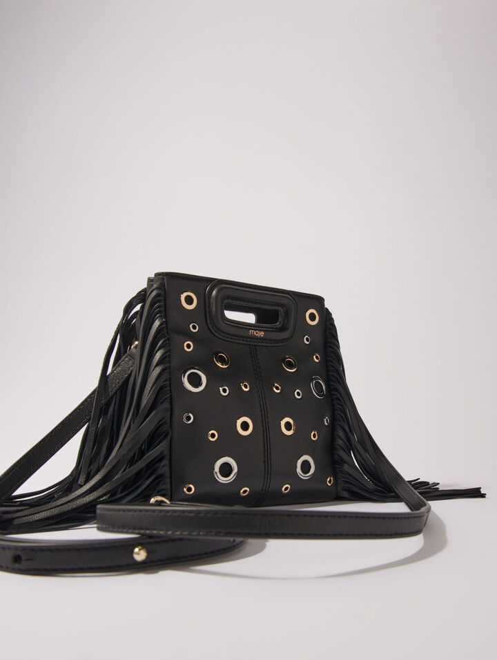 Sac M mini en cuir et œillets