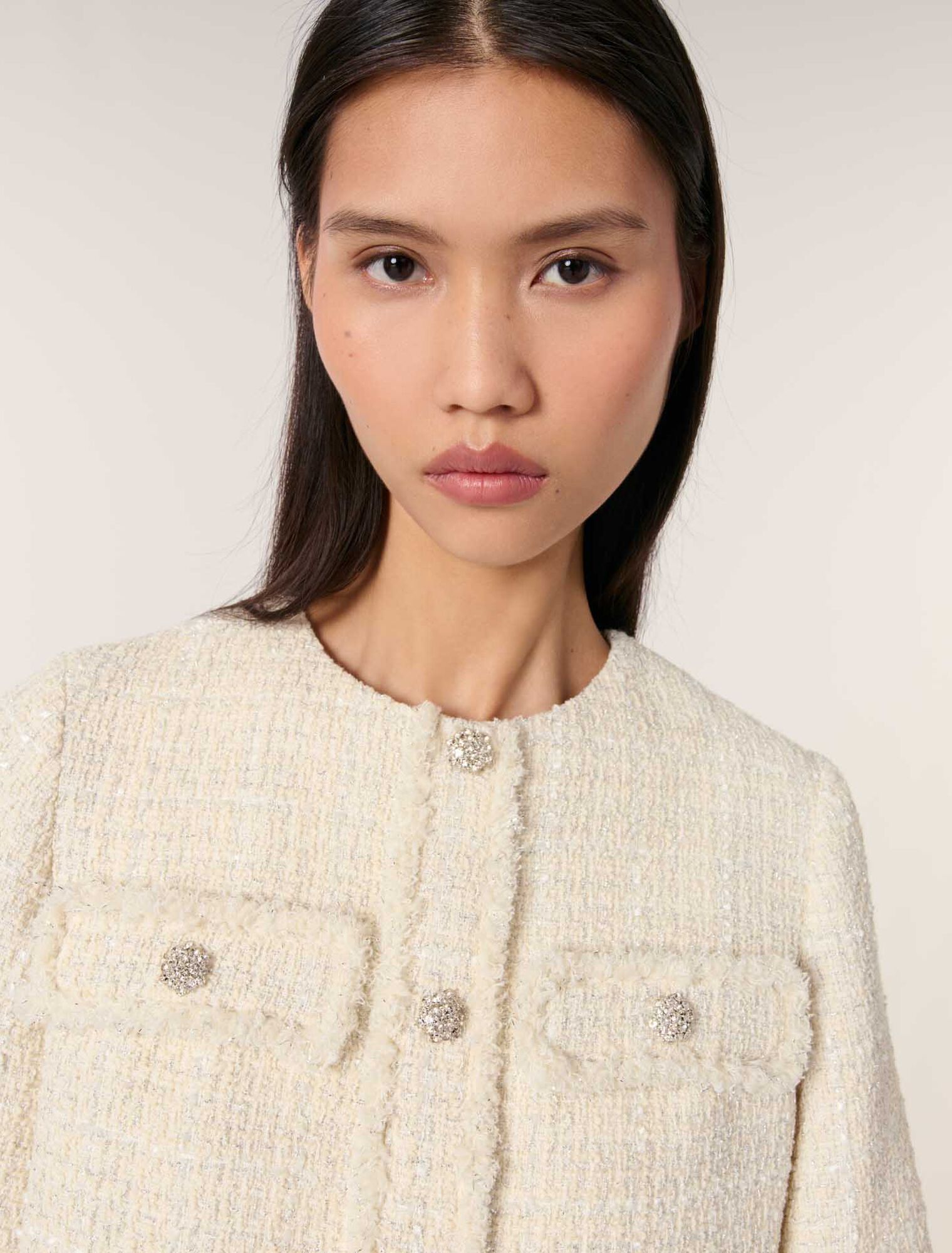 Robe courte 2-en-1 en tweed