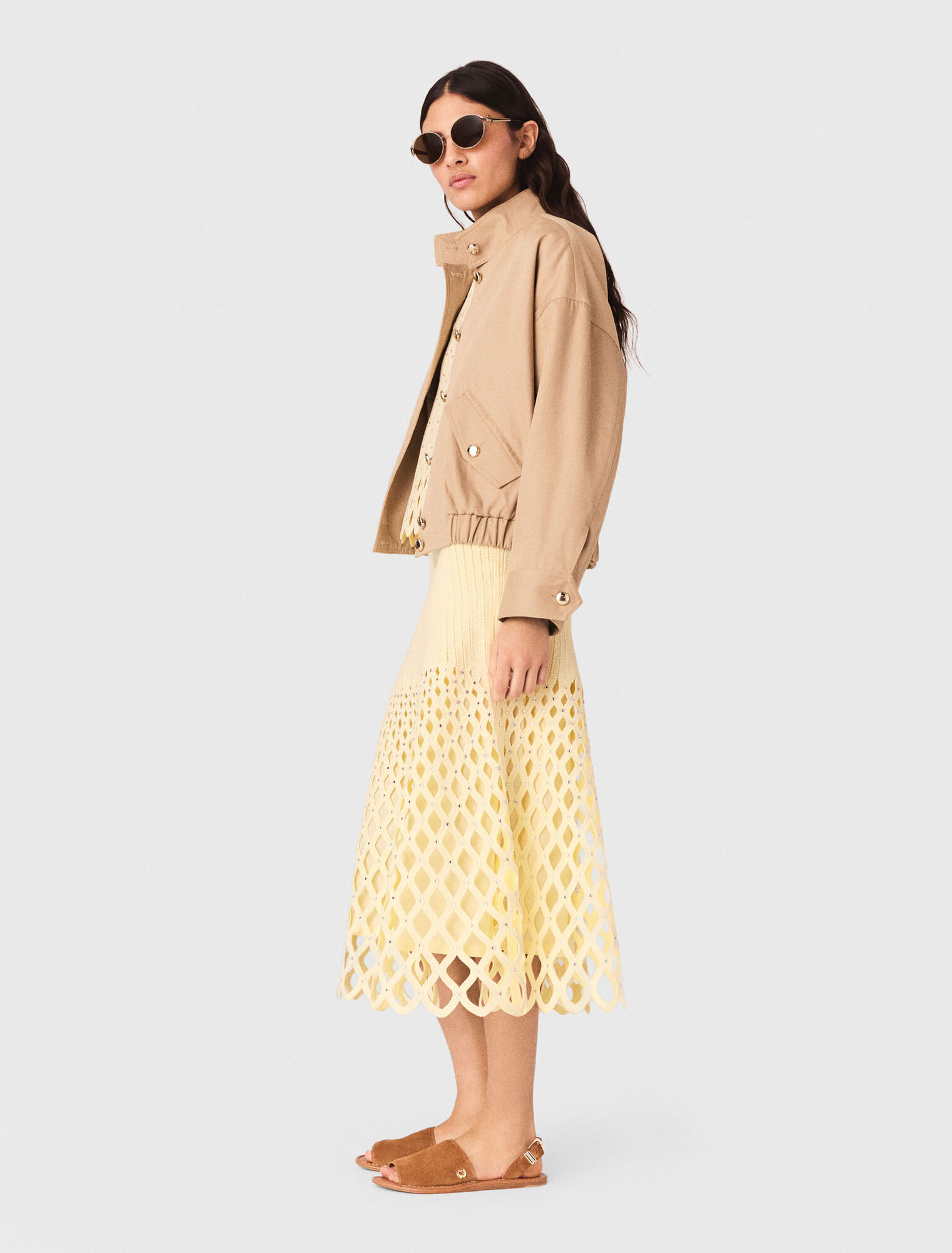 Jupe en crochet &agrave; doublure amovible