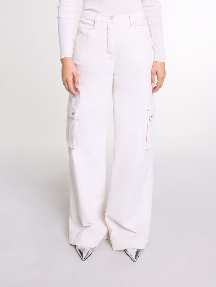 Pantalon cargo en velours