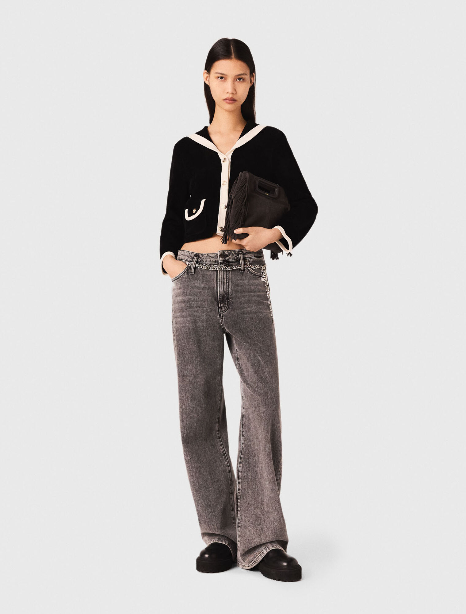 Cardigan effet velours