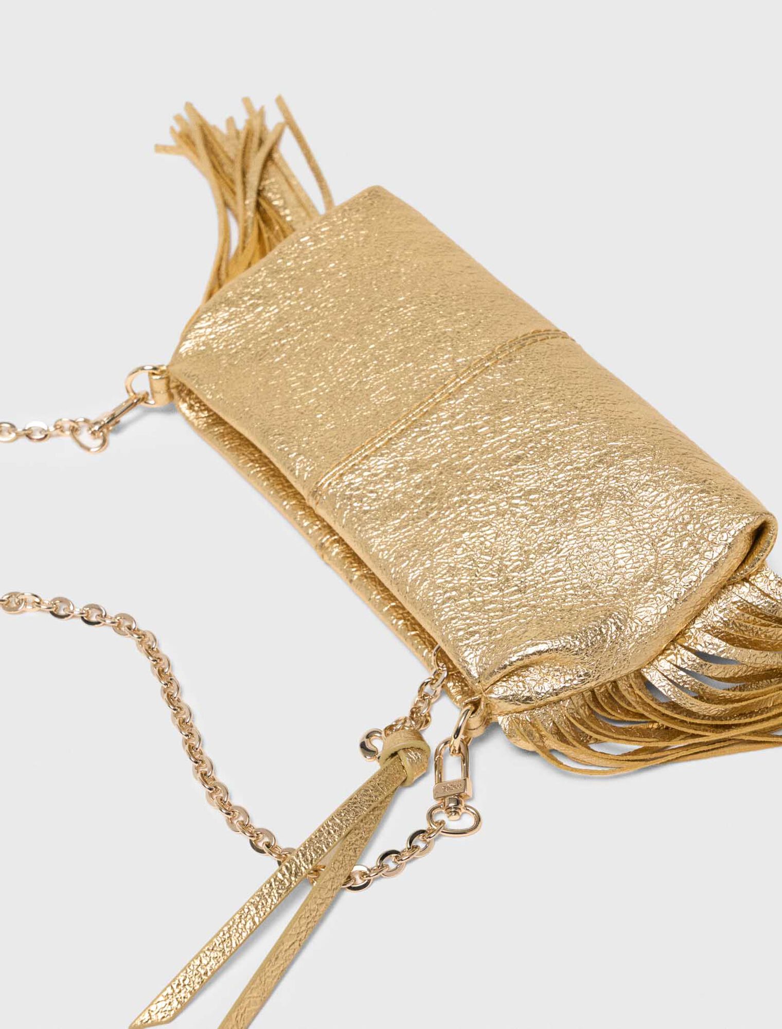 Milpli mini Clutch en cuir m&eacute;talis&eacute;