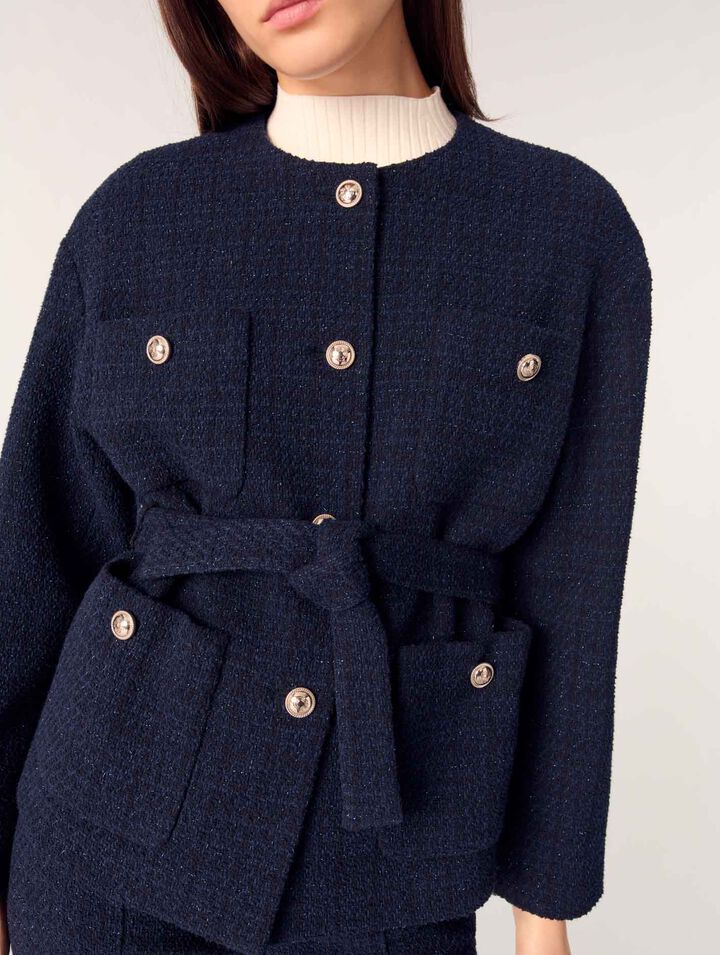 Veste 4 poches en tweed