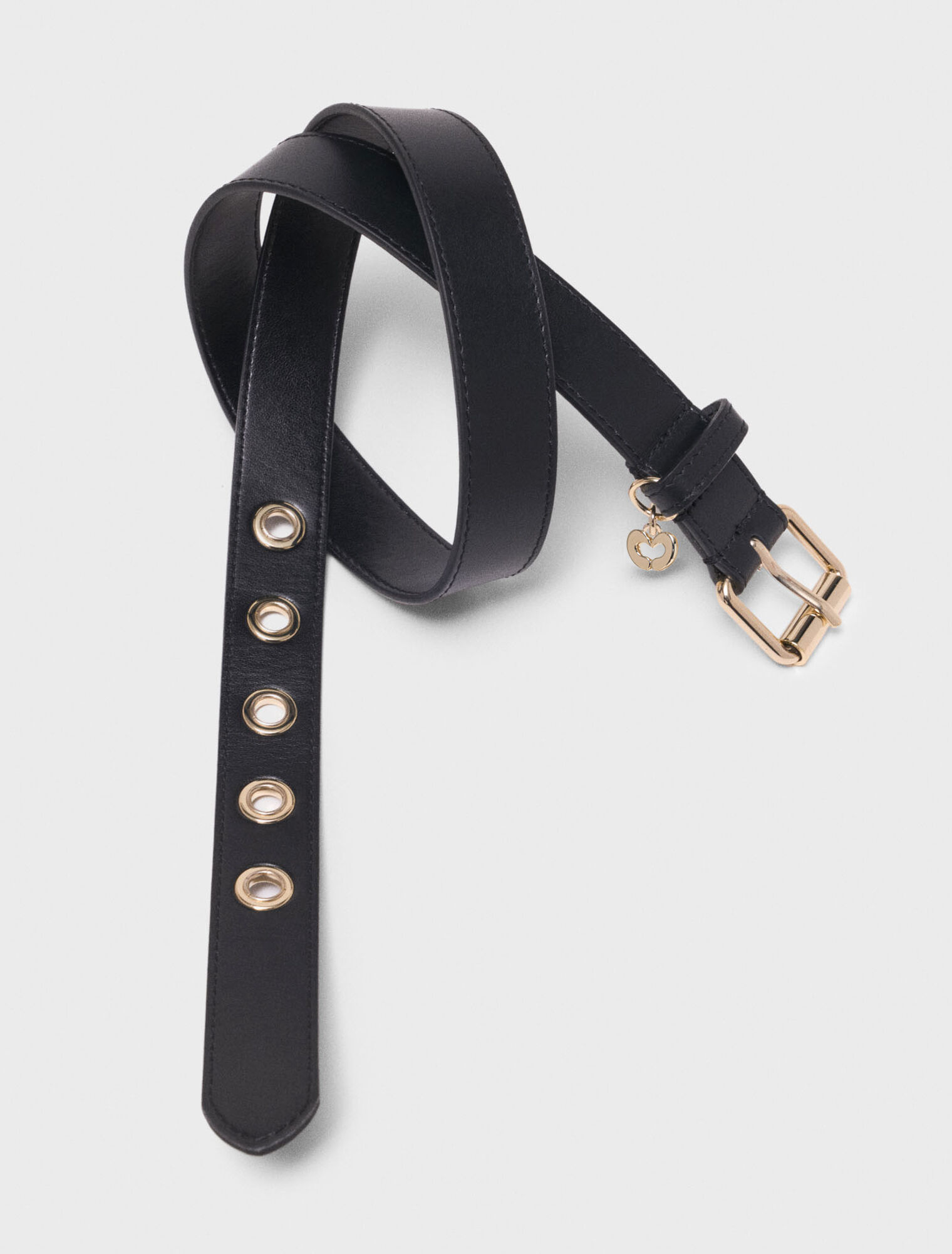 Ceinture en cuir &agrave; boucle Miss M