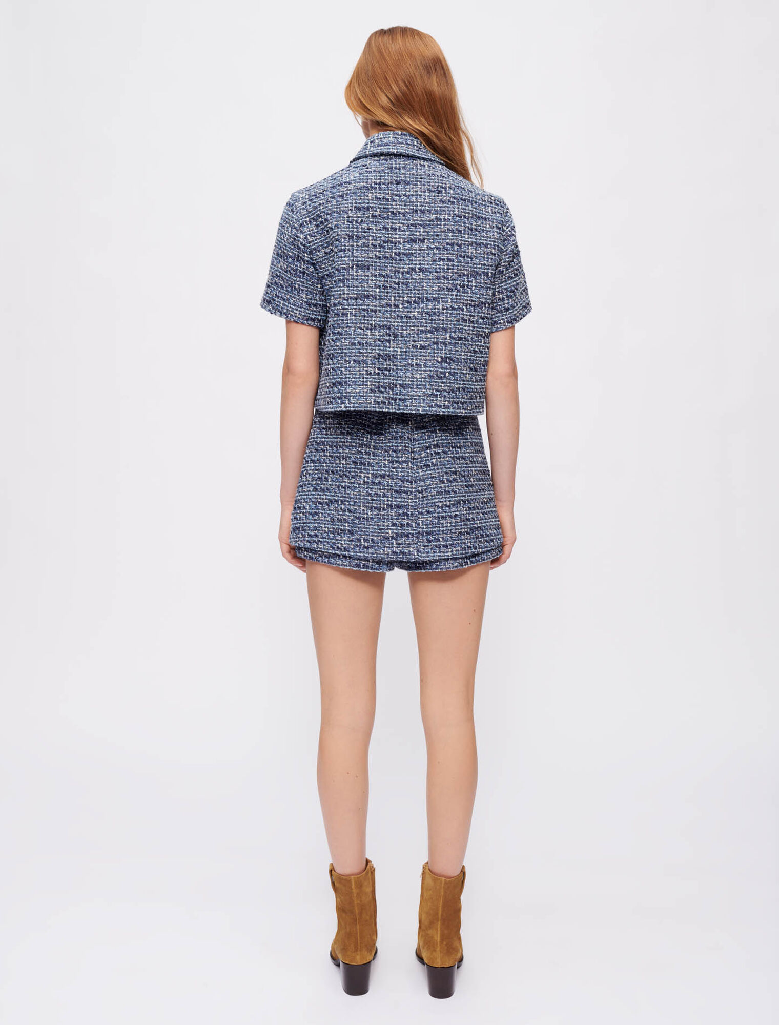 Chemise en tweed chiné