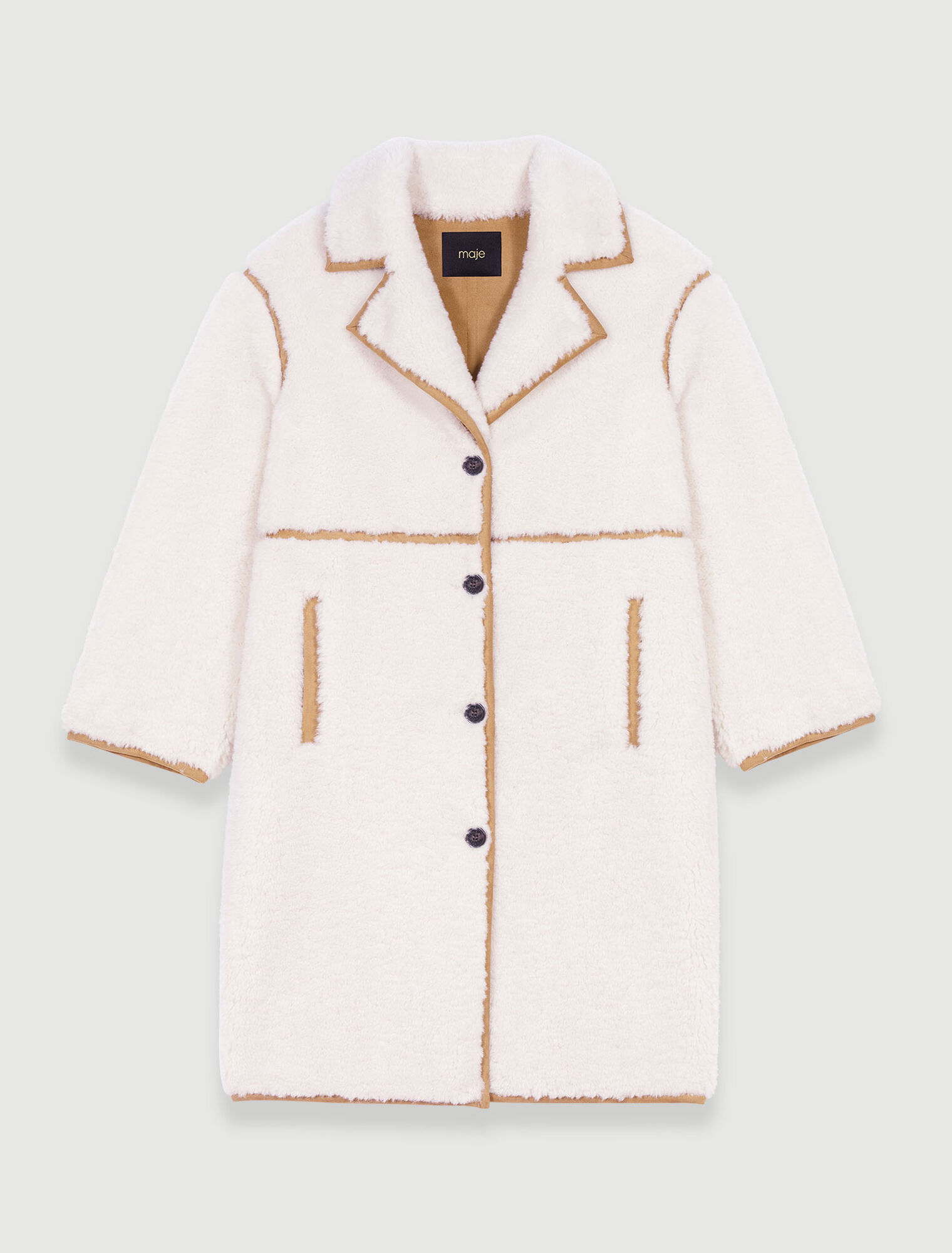 Manteau long patchwork