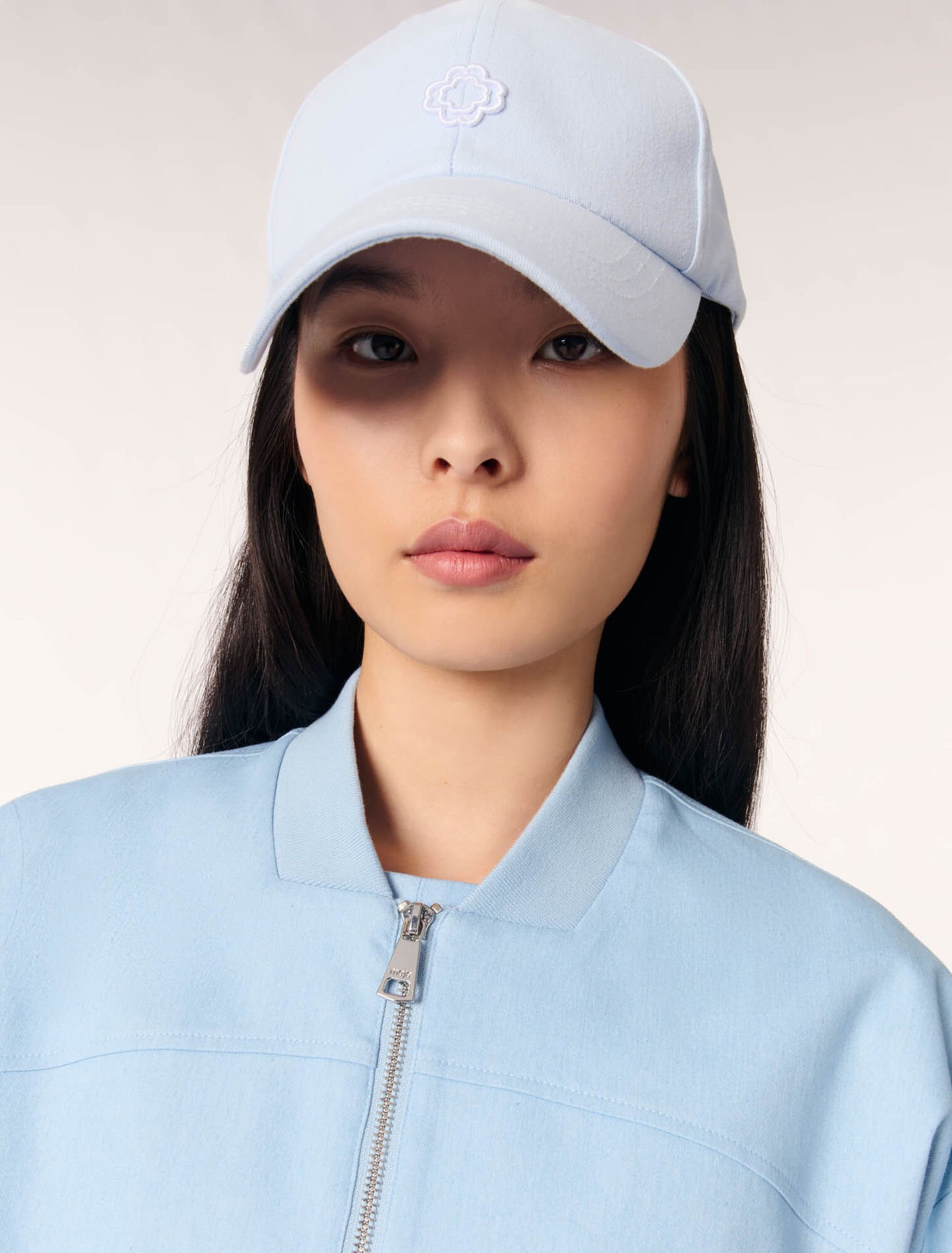 Blouson bomber court en denim