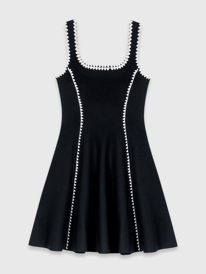 Robe courte avec surpiqûres