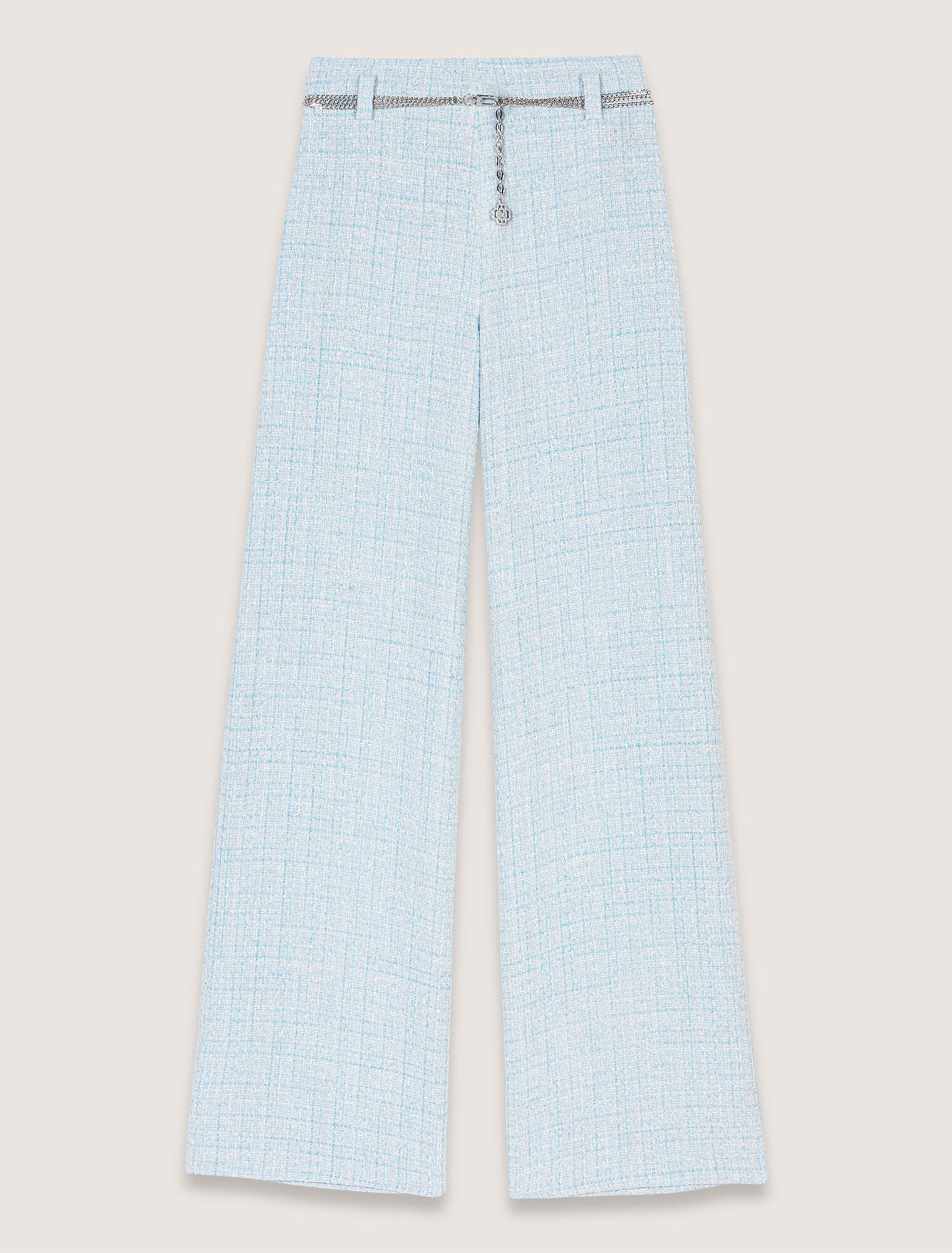 Pantalon en tweed avec ceinture
