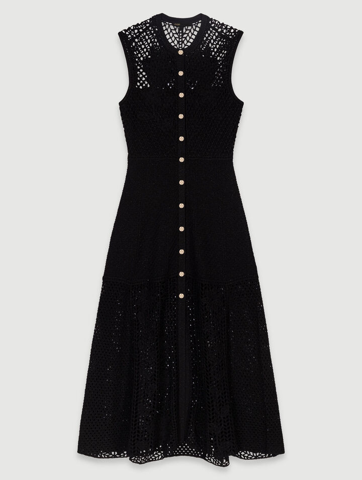 Robe longue en crochet