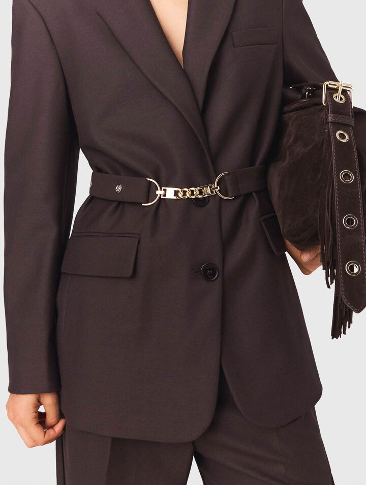 Veste de tailleur à ceinture